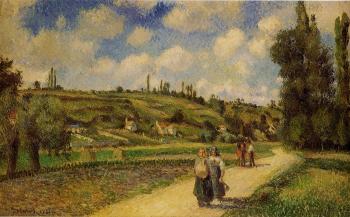 Camille Pissarro : Landscape near Pontoise, the Auvers Road